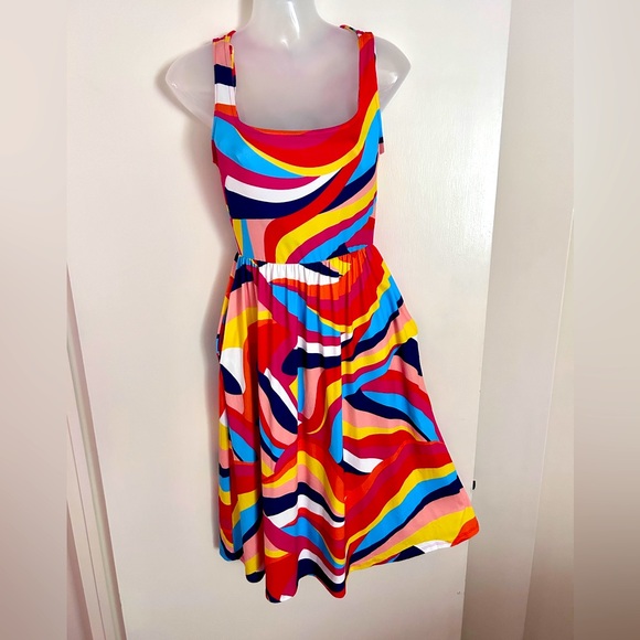 Haptic by Holly Harper Dresses & Skirts - NWOT Haptics By Holly Harper Sleeveless w/ Bows Red Yellow Women’s Dress Sz S-M